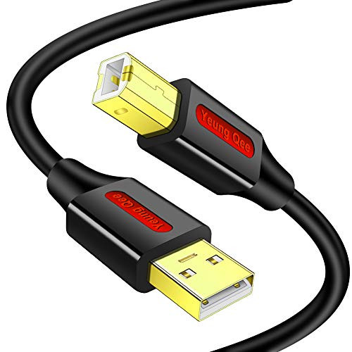 Printer Cable 12 FT-USB Printer Cable High Speed USB 2.0 A Male to Type B Male Printer Scanner Cable Cord Compatible with HP- Canon- Epson- Dell- Brother- Lexmark- Xerox- Samsung etc -12ft/4M-