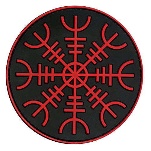 LEGEEON Aegishjalmr Viking Helm of Awe Terror Protection Morale Tactical PVC Rubber Hook-and-Loop Patch LEGEEON Aegishjalmr Viking Helm of Awe Terror Protection Morale Tactical PVC Rubber Hook-and-Loop Patch