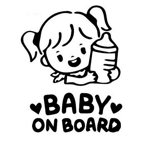 Baby Girl On Board Decal Vinyl Sticker|Cars Trucks Vans Walls Laptop| Black|5.5 x 4.4 in|DUC1167 Baby Girl On Board Decal Vinyl Sticker|Cars Trucks Vans Walls Laptop| Black|5.5 x 4.4 in|DUC1167