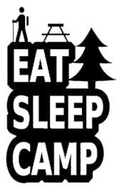 Eat Sleep Camp Decal Vinyl Sticker|Cars Trucks Vans Walls Laptop| Black|5.5 x 3.4 in|DUC836 Eat Sleep Camp Decal Vinyl Sticker|Cars Trucks Vans Walls Laptop| Black|5.5 x 3.4 in|DUC836