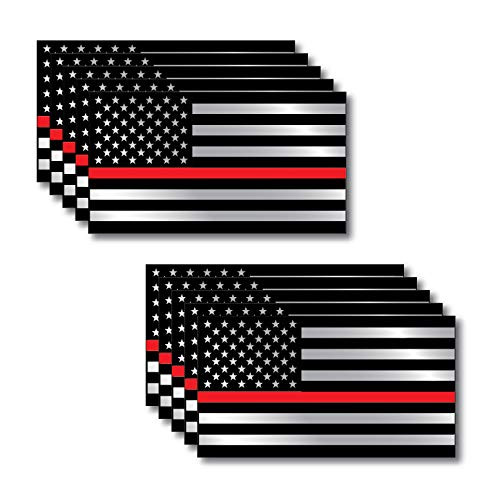 Thin Red Line Flag Firefighter Fire Department Fire Truck Red Lives Matter Decal Sticker Car Truck RLM (10 Pack) Thin Red Line Flag Firefighter Fire Department Fire Truck Red Lives Matter Decal Sticker Car Truck RLM (10 Pack)