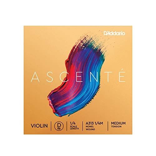 D'Addario Ascente Violin D String- 1/4 Scale- Medium Tension