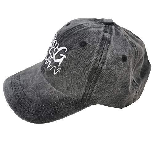 Unisex Embroidery Dog Mom Vintage Adjustable Baseball Cap Cotton Denim Dad Hat Black