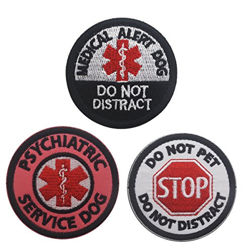 Homiego Military Tactical Morale Patches Service Dog/Medical Alert Dog/Do Not Pet Patch for Dog K9 Harness Vest