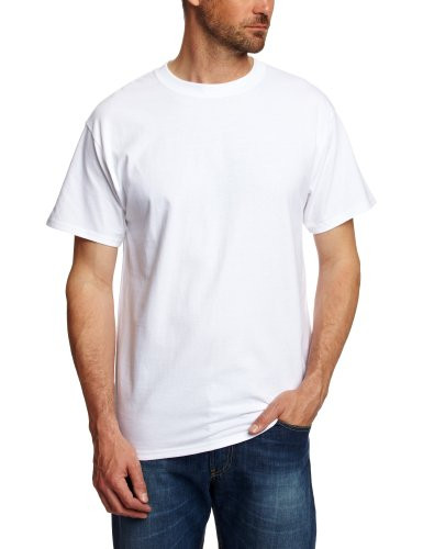 Hanes Beefy-T Adult Short-Sleeve T-Shirt_White_M