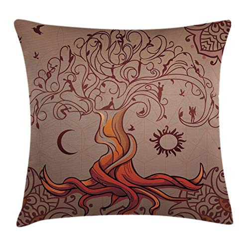 Ambesonne Ethnic Throw Pillow Cushion Cover- Vintage Tree of Life with Sun and Moon Elf on Branches Enchanted- Decorative Square Accent Pillow Case- 20inch X 20inch- Purple Ambesonne Ethnic Throw Pillow Cushion Cover- Vintage Tree of Life with Sun and Moon Elf on Branches Enchanted- Decorative Square Accent Pillow Case- 20inch X 20inch- Purple
