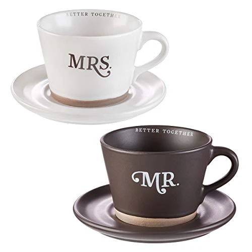 Better Together - Mr. & Mrs. Coffee Mug & Saucer Set, Better Together Collection