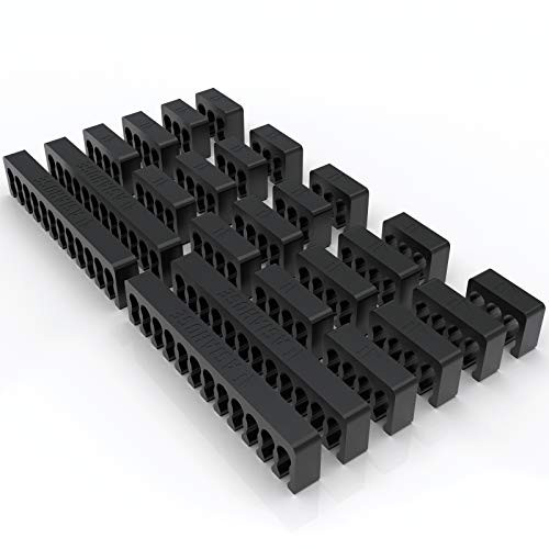 Asiahorse Black Combs Kit for PSU Cable-Extension Cable Include 4 x Motherboard 24pin-12Plus12--12 x GPU 8Pin-4Plus4-- 8 x GPU 6Pin-3Plus3-