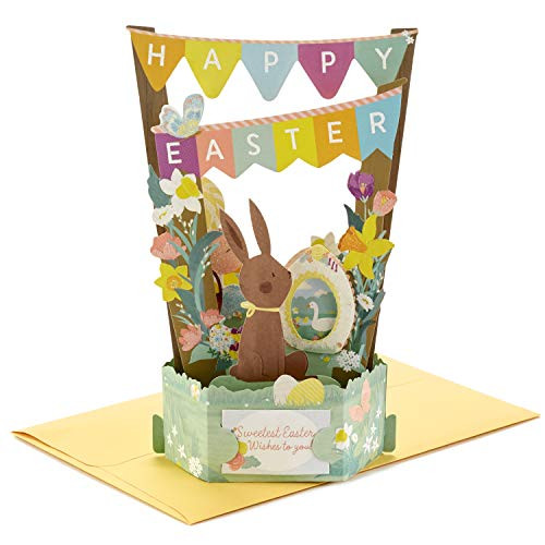 Hallmark Paper Wonder Displayable Pop Up Easter Card -Easter Bunny-