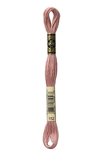 DMC 117-152 Mouline Stranded Cotton Six Strand Embroidery Floss Thread- Medium Light Shell Pink- 8.7-Yard