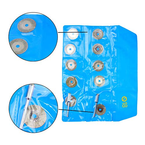 Diamond Wheels Lapidary Discs Cutting Saw 10pc 3/4 inch (18mm) Solid Diamond coated Cut-Off Wheel for dremel and Rotary Tools