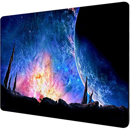 pabruna Small Mouse Pads with Designs Customized Mousepad Non-Slip Rubber Base Mouse Pads for Computers Laptop Office Desk Accessories Blue Purple Galaxy Nebula Universe Space Mouse mat