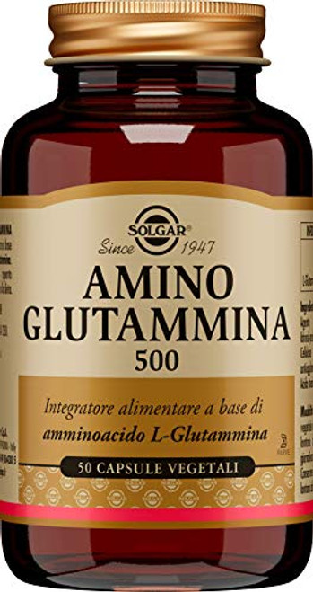 Solgar L-Glutamine 500 mg- 50 Vegetable Capsules - Natural Muscle Food - Promotes Gastrointestinal -GI- Health - Supports Brain Health - Non-GMO- Vegan- Gluten Free- Dairy Free- Kosher - 16 Servings Solgar L-Glutamine 500 mg- 50 Vegetable Capsules - Natural Muscle Food - Promotes Gastrointestinal -GI- Health - Supports Brain Health - Non-GMO- Vegan- Gluten Free- Dairy Free- Kosher - 16 Servings