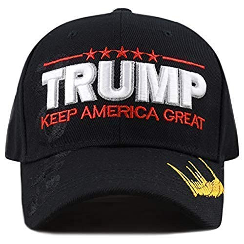 MINGZUO Original Exclusive Donald Trump 2020inch Keep America Great/Make America Great Again 3D Signature Cap -Black-