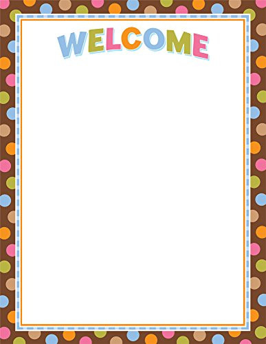 Creative Teaching Press Dots on Chocolate Welcome Poster Chart -1526-