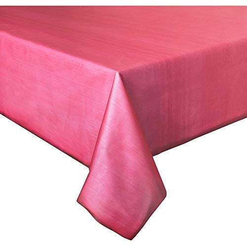 Burgundy Tablecloth- Plastic Dining Table Covers -54 x 108 Inches- 6 Pack-