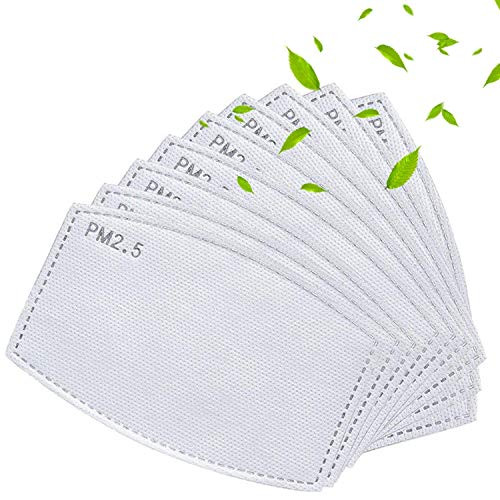 50pcs PM2.5 Activated Carbon Filters Replaceable Anti Haze Filter Paper for Adult