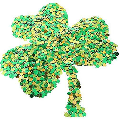 Shamrocks Table Confetti Lucky Clover Sequins St. Patrick's Day Event Party Supplies Confetti Shamrock Sprinkles Lucky Irish Clover Festive Table Scatters for Party Decoration