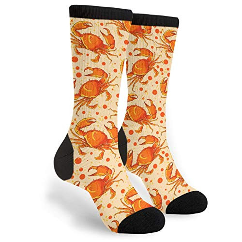 Orange Big Crab Men Women Casual Socks Funny Funky Novelty Crew Tube Socks Orange Big Crab Men Women Casual Socks Funny Funky Novelty Crew Tube Socks