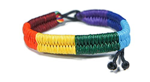 Hawaiian Craftier Friendship Rainbow Cord Plaided Bracelet - LGBT Gay Pride Pansexual Wristband