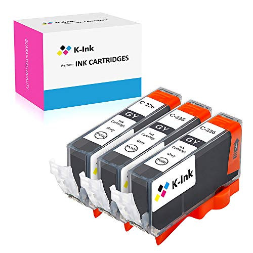 K-Ink Compatible Ink Cartridge Replacement for Canon CLI-226 CLI 226 Gray (3 Gray)