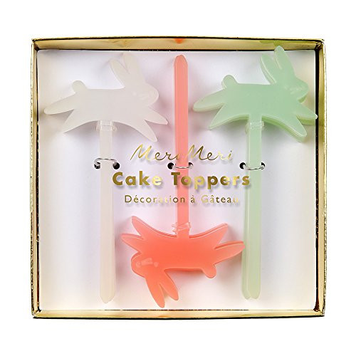 Meri Meri, Acrylic Bunny Cupcake Toppers - Pack of 12 in 3 Colors