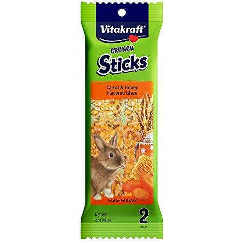 Vitakraft Crunch Sticks Carrot  and  Honey Flavored Glazed Treats for Rabbits