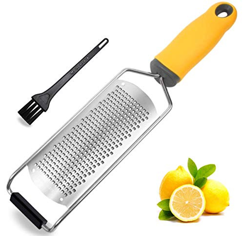 Lemon Zester- Zesters For Kitchen Lemon Zester Tool With Razor-Sharp Stainless Steel Blade Dishwasher Safe -Orange-