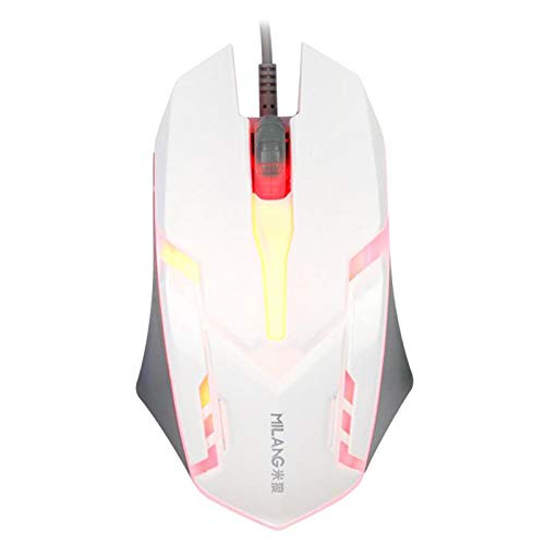 figatia M3 USB Wired LED Optical Gaming Mouse 1000DPI Mice for Computer Laptop PC New - White