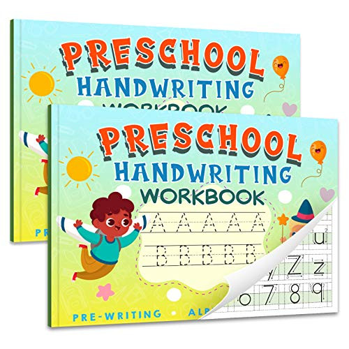 Handwriting Workbooks for Kindergarten Preschool- Alphabet  and  Number Tracing Learning Writing Paper with Lines- Kindergarten Preschool Workbook for Age 2 3 4 5 Year Old Kids- Homeschool Supplies