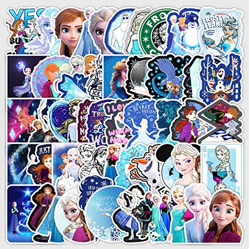 50Pcs Frozen Stickers Waterproof Vinyl Stickers for Water Bottle