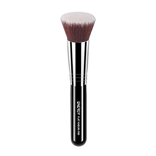 ENERGY Kabuki Foundation Brush for Liquid Makeup Flat Top Face Brush F80 Perfect For Blending Flawless Liquid Cream and Powder Cosmetics-Buffing Stippling ENERGY Kabuki Foundation Brush for Liquid Makeup Flat Top Face Brush F80 Perfect For Blending Flawless Liquid Cream and Powder Cosmetics-Buffing Stippling