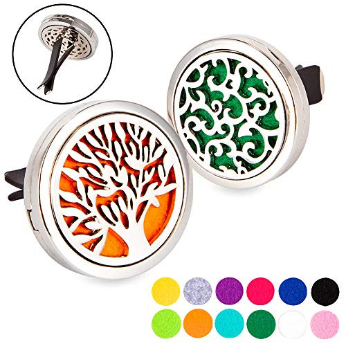 Cheerffer 2PCS 30mm Aromatherapy Essential Oil Diffuser Car Diffuser Vent Clip Stainless Steel Car Diffuser Locket Air Freshener 12 Felt Pads Cheerffer 2PCS 30mm Aromatherapy Essential Oil Diffuser Car Diffuser Vent Clip Stainless Steel Car Diffuser Locket Air Freshener 12 Felt Pads
