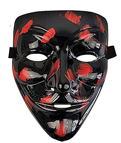 Moonideal Camouflage Black/Red V Mask V for Vendetta