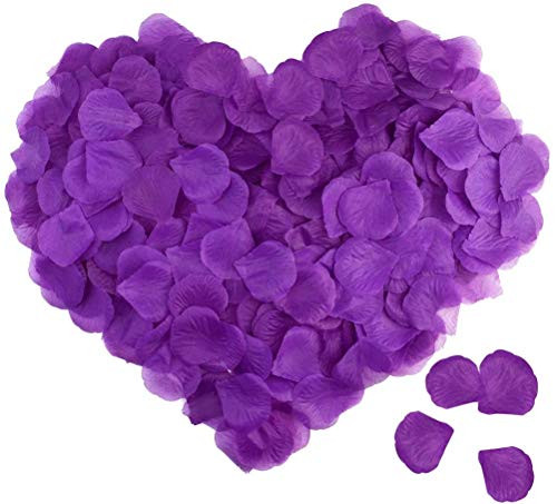Rose Petals-Rose Petals for Romantic Night-200 PCS rtificial Silk Rose Petals Unscented Non-Woven Flower Petals-Artificial Roses Flower Petals for Romantic Night-Valentine's Day and Weddings -Purple- Rose Petals-Rose Petals for Romantic Night-200 PCS rtificial Silk Rose Petals Unscented Non-Woven Flower Petals-Artificial Roses Flower Petals for Romantic Night-Valentine's Day and Weddings -Purple-
