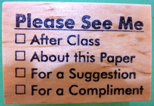 Please See Me Chart - Teacher's Wood Mounted Rubber Stamp