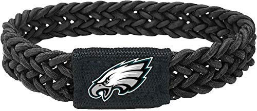 Aminco NFL Philadelphia Eagles Braided Elastic Bracelet- Black Aminco NFL Philadelphia Eagles Braided Elastic Bracelet- Black