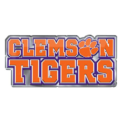 FANMATS Clemson University Heavy Duty Aluminum Color Emblem- Orange- One Size