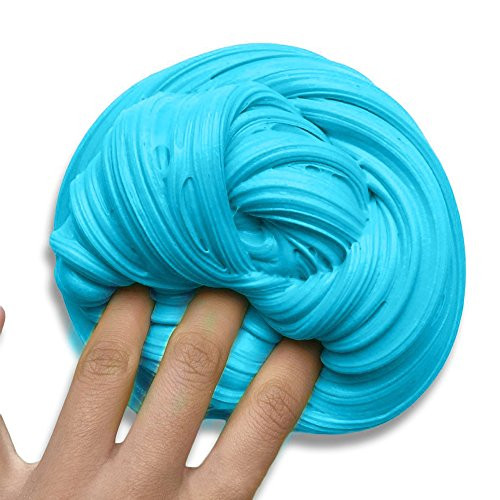 Fluffy Floam Slime, Non Sticky, Stretchy Putty Slime, Safe and Non-Toxic Floam Slime, Rubber Mud Sludge, Dough Putty, Sensory Play Stress Relief Toy For Kids and Adults [ 60ml / 30g ] (Blue)