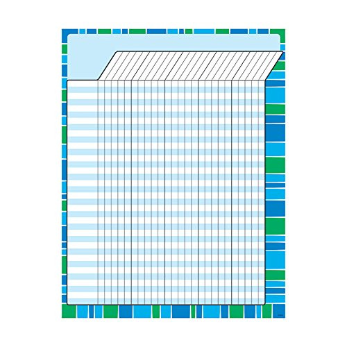 Trend Enterprises Stripe-Tacular Cool Incentive Chart -1 Piece-- 17inch x 22inch- Blue