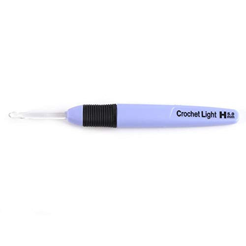 1 pcs LED Light Up Crochet Hook Knitting Needles Weave Sewing Tool Accessories Crochet Lite for Knitting DIY Crafts-5.0mm-