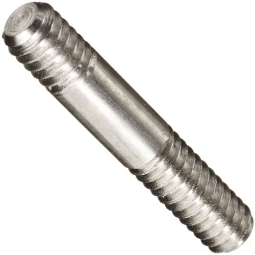 Threaded Stud- 303 Stainless Steel- 6-32 Threads- 1/2inch x 7/32inch Threaded Lengths- 1inch Overall Length