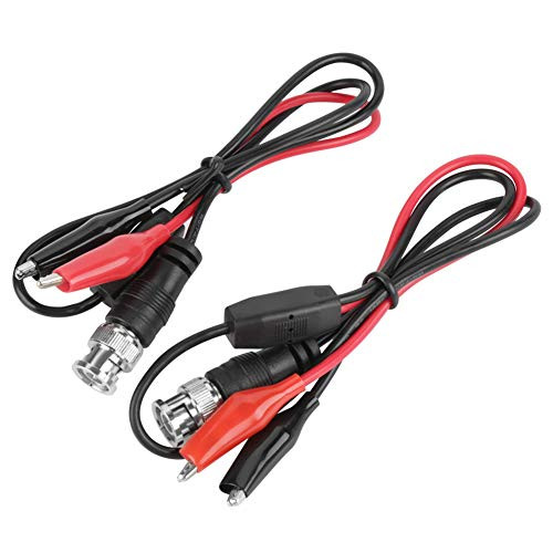 2Pcs Oscilloscope Test Probe Lead Cable BNC Male Plug Q9 to Dual Alligator Clip 0.5m for Electronic Factory etc