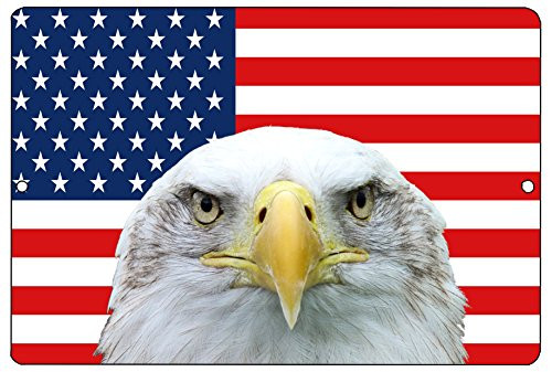 Rogue River Tactical USA American Eagle Flag Metal Tin Sign Wall Decor Man Cave Bar US United States