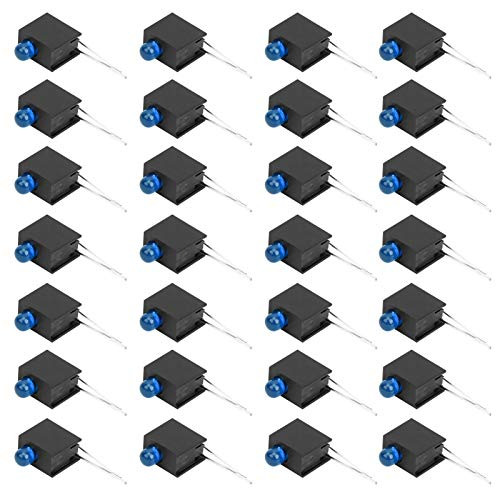 Tomantery Black Plastic 3MM Light Emitting Diode LED 100Pcs 3mm Pre Wired Emitting Diode- LED Lamp Light-Emitting Diode Holder Prewired LED Diodes-Blu-ray-