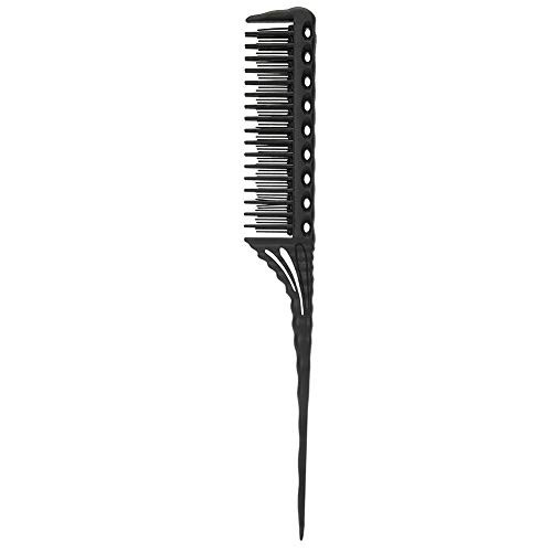 Tail Combs- Hair Styling Comb- Black Hair Brush Rat Tail Lifting Combs Professional Barber Salon Hairdressing Combs-Black-