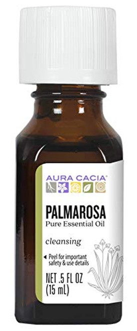 Aura Cacia Pure Palmarosa Essential Oil | 0.5 fl. oz. | Cymbopogon martinii Aura Cacia Pure Palmarosa Essential Oil | 0.5 fl. oz. | Cymbopogon martinii