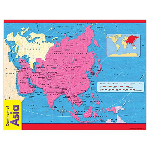 Trend Enterprises Inc Continent of Asia Learning Chart