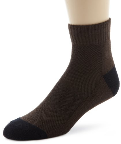 ECCO Men's Single Anklet Socks- Brown- Sock Size- 10-13/Shoe Size-9-11