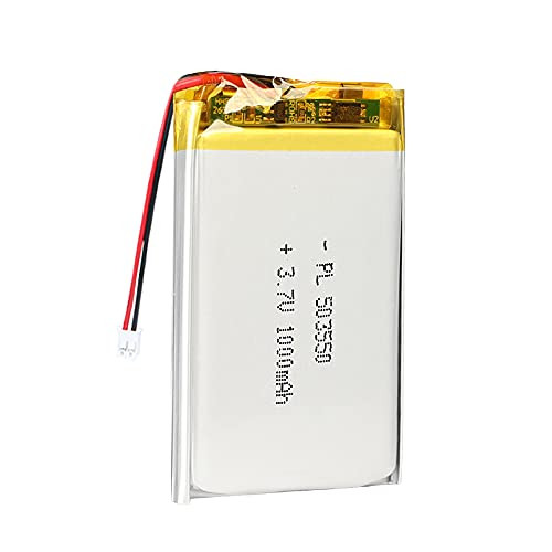 AKZYTUE 3.7V 1000mAh 503550 Lipo Battery Rechargeable Lithium Polymer ion Battery Pack with JST Connector
